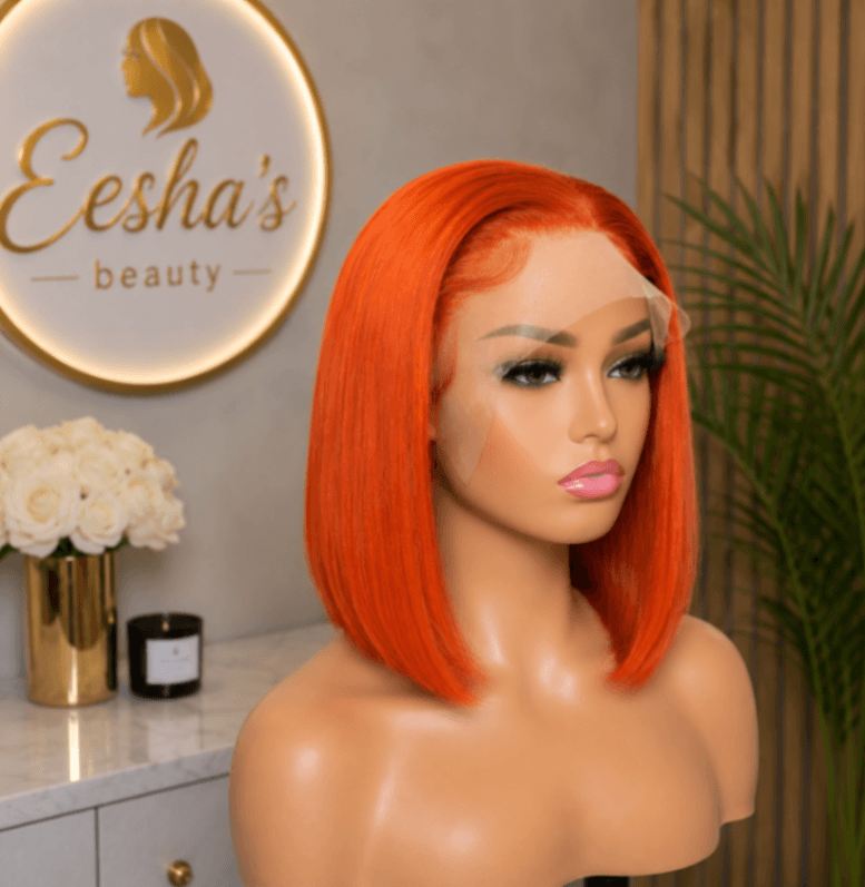 Human hair full frontal ginger 12 inches