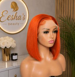Human hair full frontal ginger 12 inches