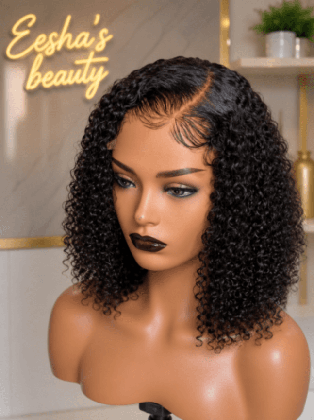 Kinky curly human hair full 5 by 5 closure 16 inches