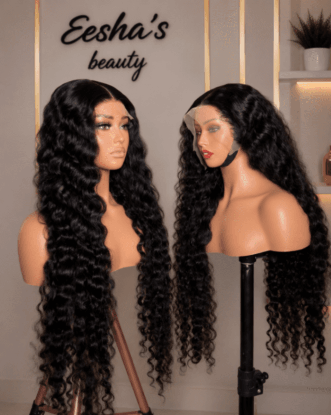 human hair full frontal deep wave 34 inches
